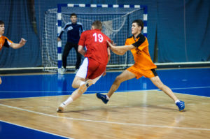 Håndboldspiller i action